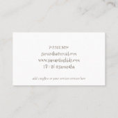 お洒落育児又はベビーシッター 名刺 (裏面)