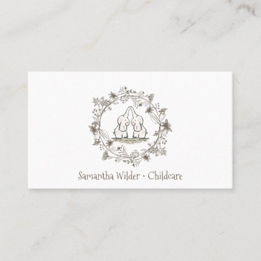 お洒落育児又はベビーシッター 名刺 (正面)