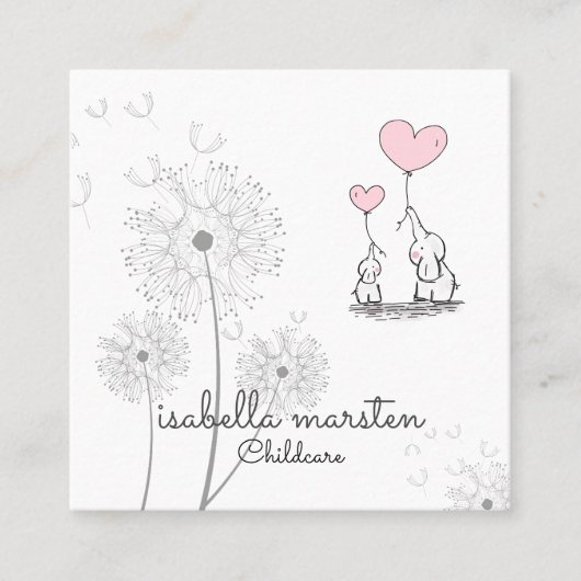 お洒落育児名刺 スクエア名刺 (正面)