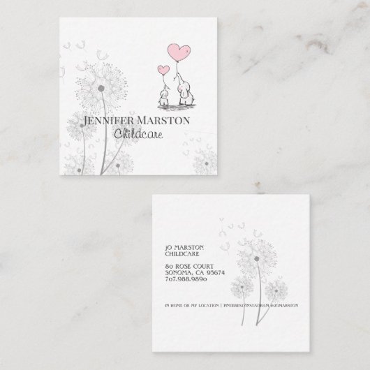 お洒落育児名刺 スクエア名刺 (正面/裏面)