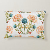 お洒落自然水彩花モチーフ。 アクセントクッション (裏面)