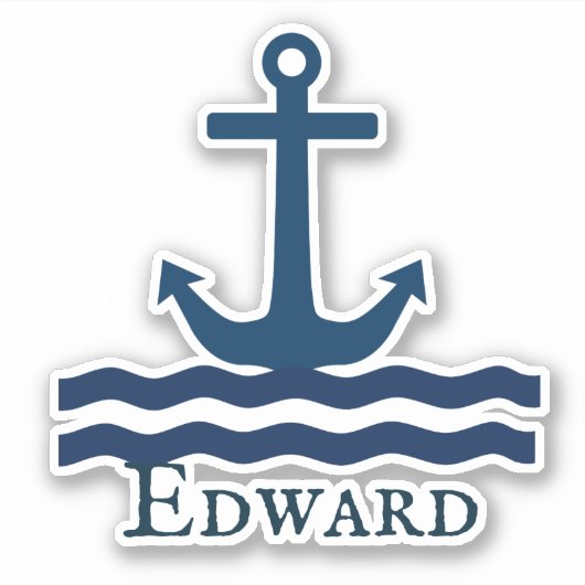 お洒落航海のカスタムいかり シール (正面)