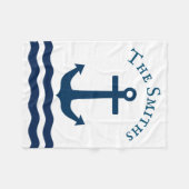 お洒落航海のカスタムいかり フリースブランケット (正面(横))