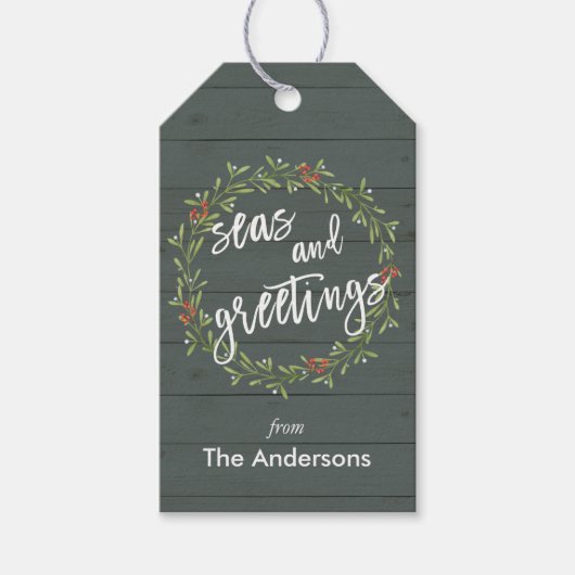 お洒落航海のクリスマス ギフトタグ (正面)