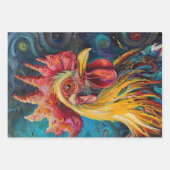 お洒落色彩の鮮やか油 ラッピングペーパーシート (正面2)