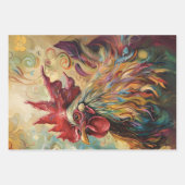 お洒落色彩の鮮やか油 ラッピングペーパーシート (正面)