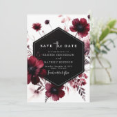 お洒落花ブルゴーニュ結婚ーズ セーブザデート (スタンド正面)