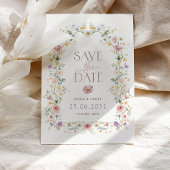 お洒落花結婚の |写真の日付の保存 案内状