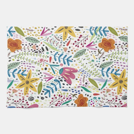 お洒落花 キッチンタオル (横)