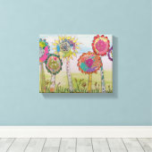 お洒落花 キャンバスプリント (インサイチュ (ウッドフロア))