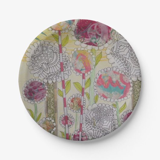 お洒落花 ペーパープレート (正面)