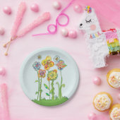 お洒落花 ペーパープレート (パーティー)