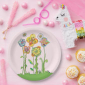 お洒落花 ペーパープレート (パーティー)