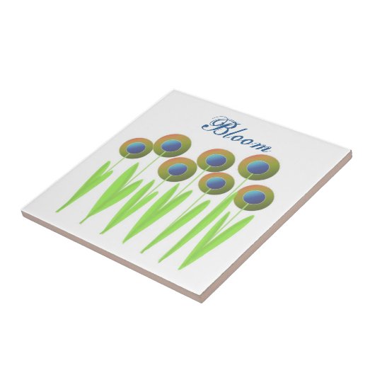 お洒落花 – 開花 タイル (側面)