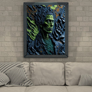 お洒落芸術的3Dインペ絵を描ストユニーク ポスター