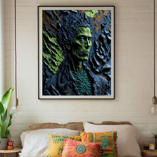 お洒落芸術的3Dインペ絵を描ストユニーク ポスター