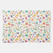 お洒落茶カラフルパーティーユニーク可愛 キッチンタオル (横)