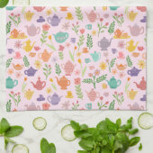 お洒落茶カラフルパーティーユニーク可愛 キッチンタオル (折り畳み)