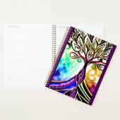 お洒落華美カラフル木 プランナー手帳 (ディスプレー)