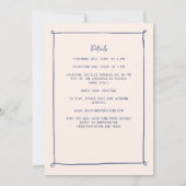 お洒落落書きドードルの手が描か結婚れた 招待状 (裏面)