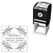 お洒落葉差出人住所 セルフインキングスタンプ (インサイチュ)