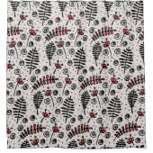 お洒落葉 シャワーカーテン (正面)