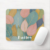 お洒落葉：パステル葉スマウスマット マウスパッド (マウス)