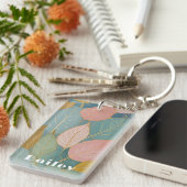 お洒落葉：パステル葉 キーホルダー (正面右)