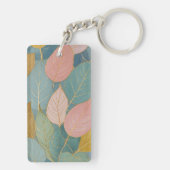 お洒落葉：パステル葉 キーホルダー (裏面)
