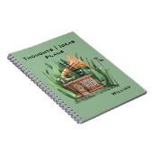 お洒落蓄音機ハウスシーグリーン6.5インチx 8.75インチ ノートブック (右側)