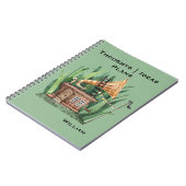 お洒落蓄音機ハウスシーグリーン6.5インチx 8.75インチ ノートブック (左側)