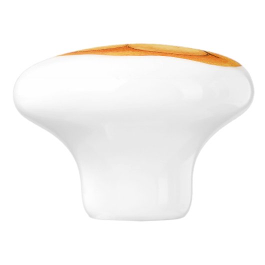 お洒落虎のネコの水色アートドアノブ セラミックノブ (側面)