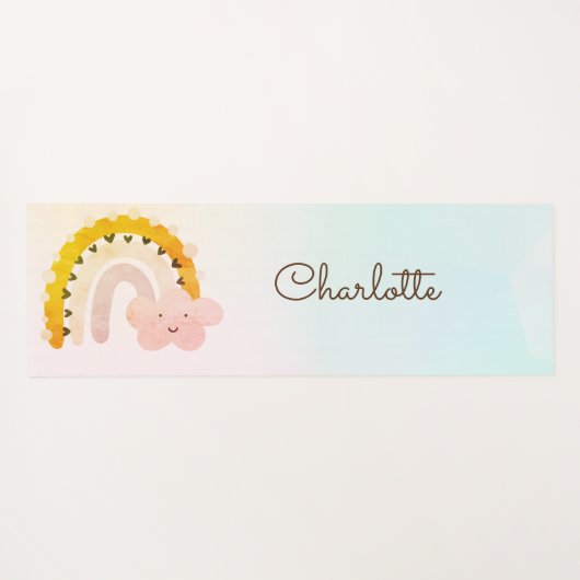 お洒落虹パーソナライズされた ヨガマット (裏面(横))