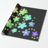 お洒落虹花 ラッピングペーパー (アンロールド)