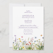 お洒落蝶の結婚花 招待状 (正面)