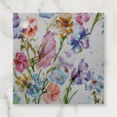 お洒落蝶カラフル花 フェイバータグ (正面)