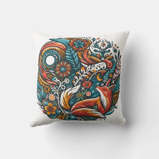 お洒落調和の木の生鮮やかき物 クッション (裏面)