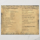 お洒落赤いハートリーフツリー結婚式 プログラム (裏面)