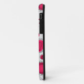 お洒落赤と白ハートフローラ Case-Mate iPhoneケース (裏面/左)