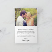 お洒落赤面とコーラルフローラ結婚の写真 サンキューカード (内部)