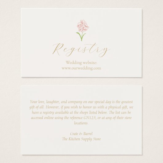 お洒落赤面バラ結婚のレジストリ格納装置 (正面&裏面)