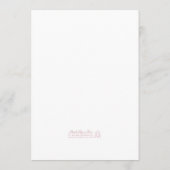 お洒落赤面ピンク手引き結婚食品 メニュー (裏面)