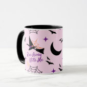 お洒落走遠くにHalloween Witch & こうもり マグカップ (正面左)