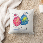 お洒落踊り羊 クッション (ブランケット)