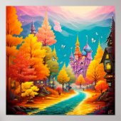 お洒落通りラプソディカラフルグラフィティアート ポスター (正面)