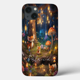 お洒落野生生物 – かわいい動物のキツネキノコ iPhone 13ケース