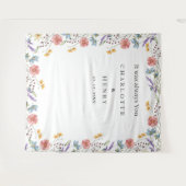 お洒落野結婚花の背景 タペストリー (正面(横))