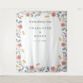 お洒落野結婚花の背景 タペストリー (正面)