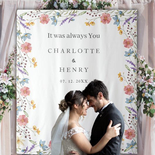 お洒落野結婚花の背景 タペストリー