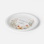 お洒落野結婚花紙プレート ペーパープレート (アングル)